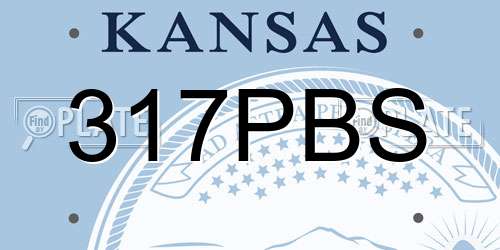 317PBS Kansas License Plate