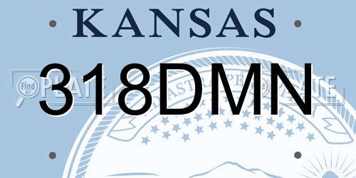 318DMN Kansas License Plate
