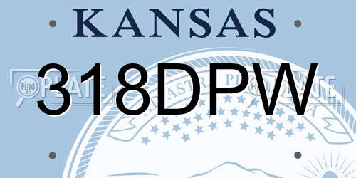 318DPW Kansas License Plate