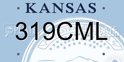 319CML Kansas License Plate