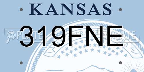 319FNE Kansas License Plate