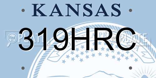 319HRC Kansas License Plate
