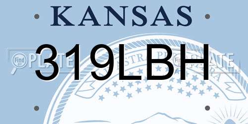 319LBH Kansas License Plate