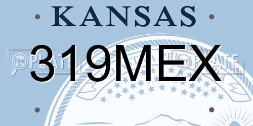 319MEX Kansas License Plate
