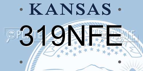 319NFE Kansas License Plate
