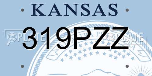 319PZZ Kansas License Plate