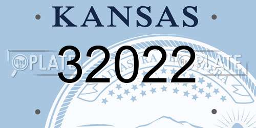 32022 Kansas License Plate
