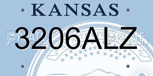 3206ALZ Kansas License Plate