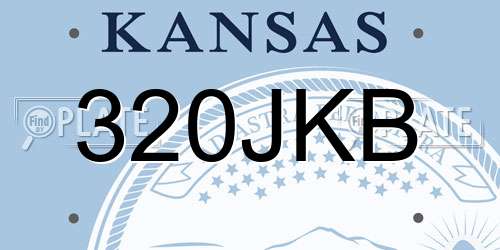 320JKB Kansas License Plate