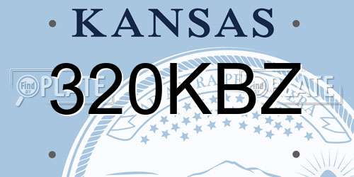 320KBZ Kansas License Plate