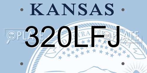 320LFJ Kansas License Plate