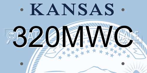 320MWC Kansas License Plate