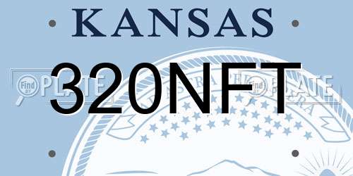 320NFT Kansas License Plate
