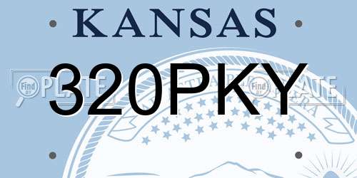 320PKY Kansas License Plate