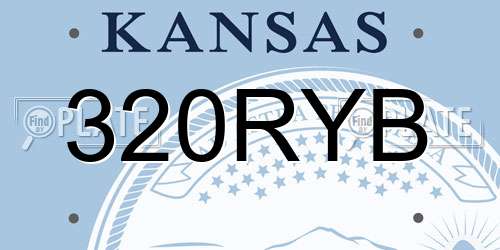 320RYB Kansas License Plate