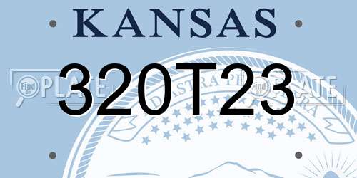 320T23 Kansas License Plate