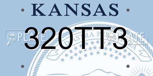 320TT3 Kansas License Plate
