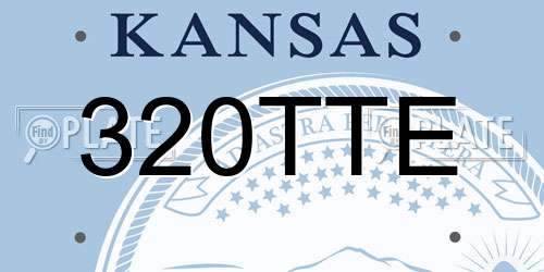 320TTE Kansas License Plate