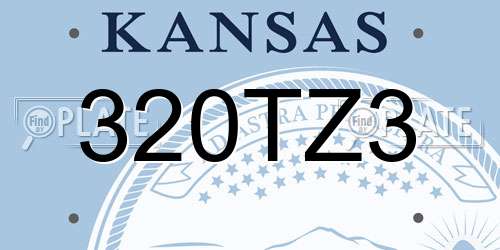 320TZ3 Kansas License Plate