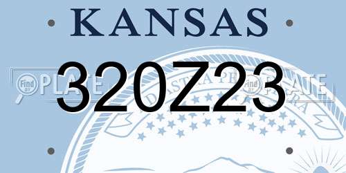 320Z23 Kansas License Plate