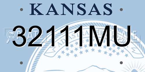 32111MU Kansas License Plate