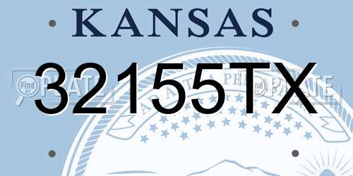 32155TX Kansas License Plate