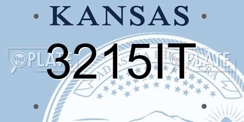 3215IT Kansas License Plate