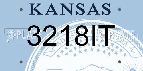 3218IT Kansas License Plate
