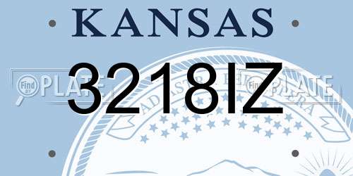 3218IZ Kansas License Plate