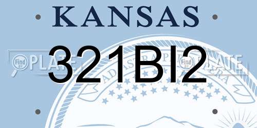 321BI2 Kansas License Plate