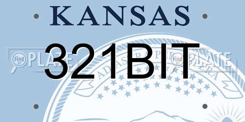 321BIT Kansas License Plate