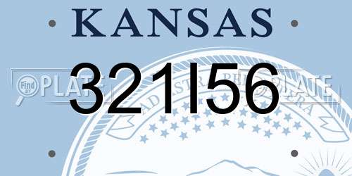 321I56 Kansas License Plate
