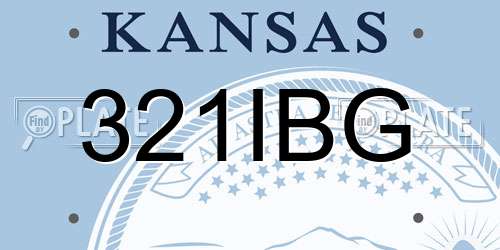 321IBG Kansas License Plate