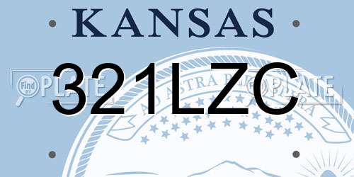 321LZC Kansas License Plate