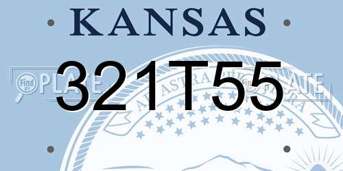 321T55 Kansas License Plate