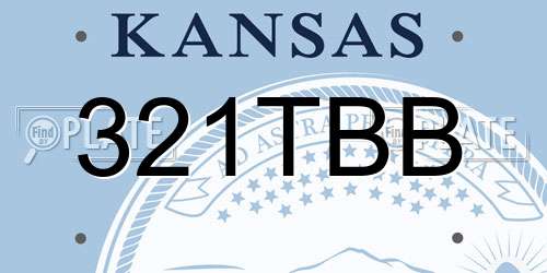 321TBB Kansas License Plate