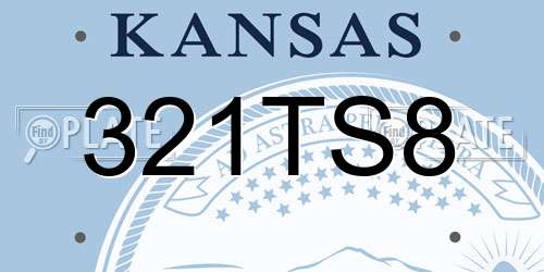 321TS8 Kansas License Plate