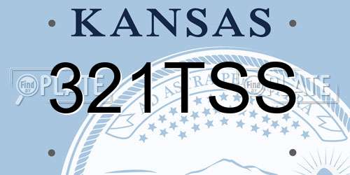 321TSS Kansas License Plate