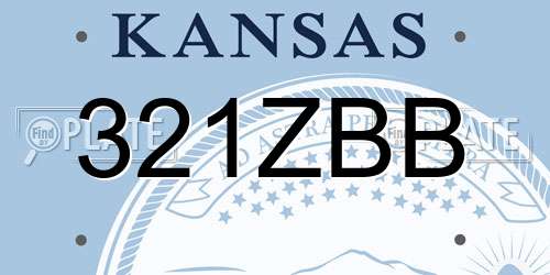 321ZBB Kansas License Plate