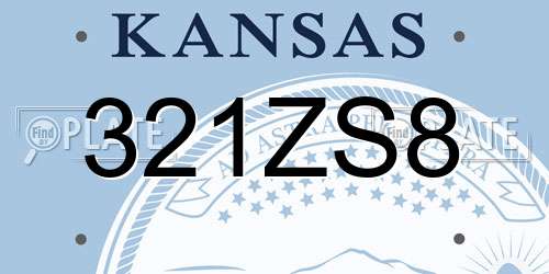 321ZS8 Kansas License Plate
