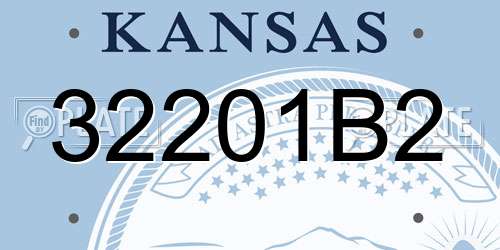 32201B2 Kansas License Plate
