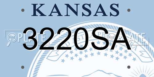 3220SA Kansas License Plate