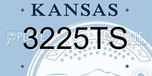 3225TS Kansas License Plate