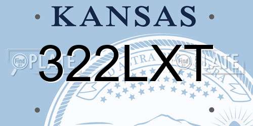 322LXT Kansas License Plate