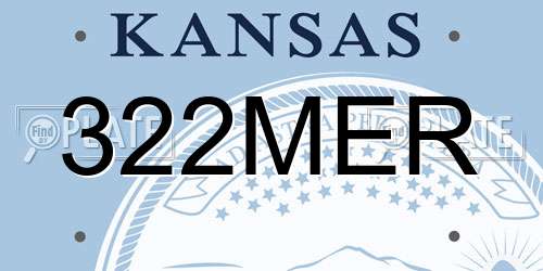 322MER Kansas License Plate