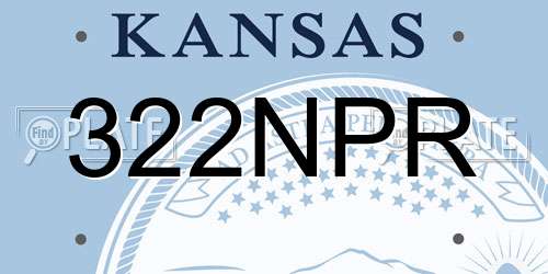322NPR Kansas License Plate