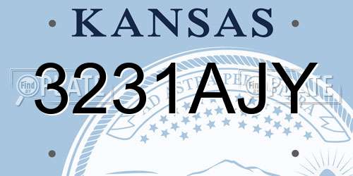 3231AJY Kansas License Plate