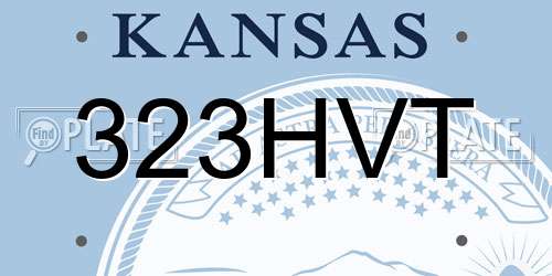 323HVT Kansas License Plate