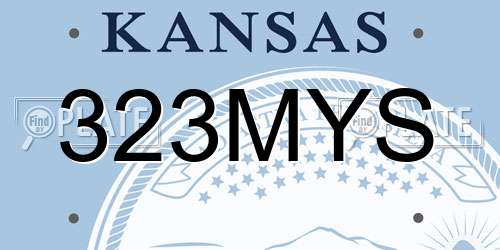 323MYS Kansas License Plate