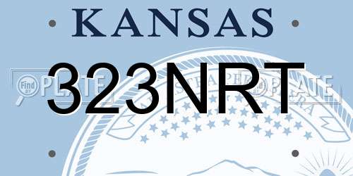 323NRT Kansas License Plate
